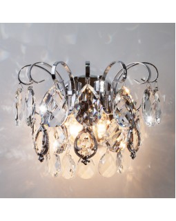Бра Eurosvet 10081/2 хром/прозрачный хрусталь Strotskis-foto2