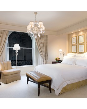 Подвесная люстра Eurosvet 10054/5 белый с золотом/прозрачный хрусталь Strotskis-foto2