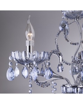 Подвесная люстра Eurosvet 3015/5 хром/лазурный хрусталь Strotskis-foto3