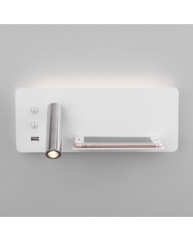 Бра Elektrostandard Fant R LED белый/хром (MRL LED 1113)-foto3
