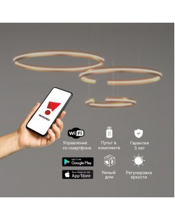 Подвесная люстра Eurosvet 90280/3 золото Smart-foto4