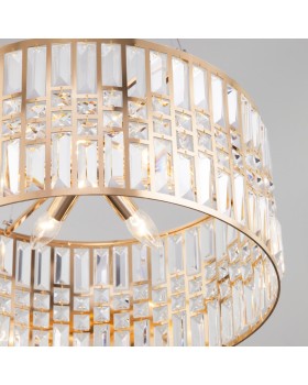 Подвесная люстра Eurosvet 10125/5 золото/прозрачный хрусталь Strotskis Smart (10116/5)-foto2