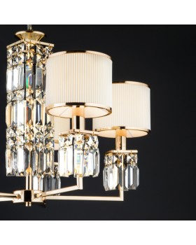 Подвесная люстра Eurosvet 10129/5 золото/прозрачный хрусталь Strotskis Smart (10099/5)-foto3