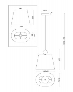 Подвесной светильник Freya FR2028PL-01N-foto2