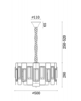 Подвесная люстра Freya FR5045PL-05G-foto2