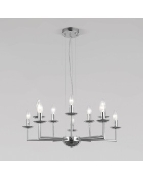 Подвесная люстра Eurosvet 60150/10 хром-foto2