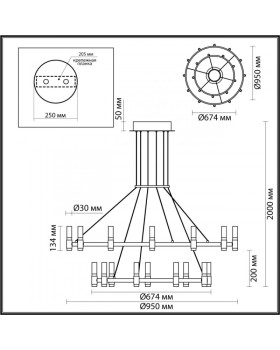 Каскадная люстра Odeon Light 5009/98L-foto5