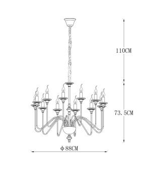 Подвесная люстра Divinare 1021/02 LM-12-foto3