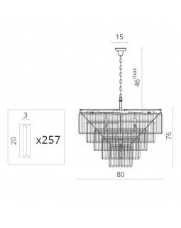 Подвесная люстра Divinare 3001/01 LM-13-foto3