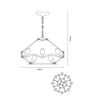 Подвесная люстра Divinare 9656/03 SP-12-foto3