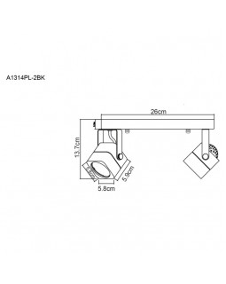 Спот ARTE Lamp A1314PL-2CC-foto3
