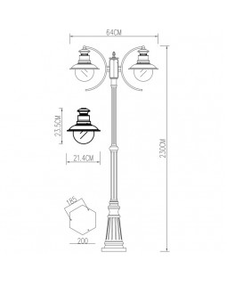 Садовый светильник ARTE Lamp A1523PA-2BN-foto5