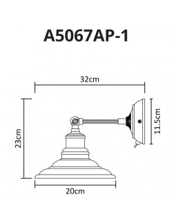 Бра ARTE Lamp A5067AP-1GY-foto3