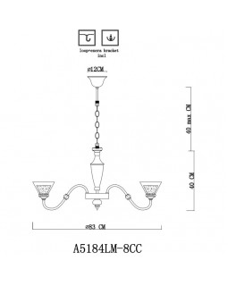 Подвесная люстра ARTE Lamp A5184LM-8CC-foto5