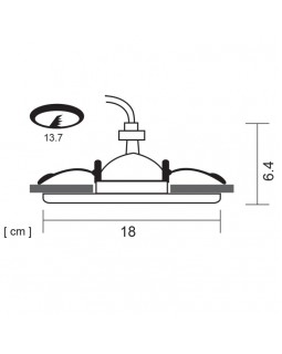 Встраиваемый светильник ARTE Lamp A6664PL-1WH-foto2