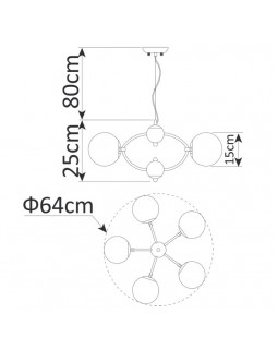 Подвесная люстра ARTE Lamp A9432SP-5CC-foto4