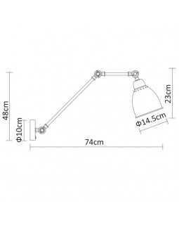 Бра ARTE Lamp A2055AP-1GY-foto4