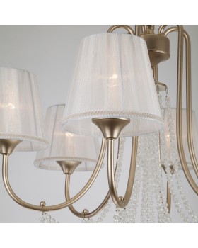 Подвесная люстра Eurosvet 10088/6 перламутровое золото Strotskis-foto6