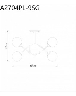 Люстра на штанге ARTE Lamp A2704PL-9SG-foto4
