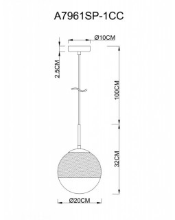 Подвесной светильник ARTE Lamp A7961SP-1CC-foto3