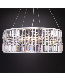 Подвесная люстра Eurosvet 10116/8 хром/прозрачный хрусталь Strotskis-foto2