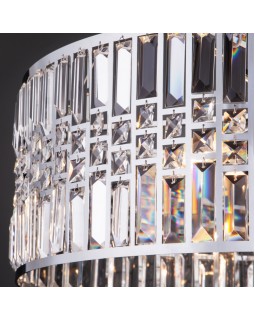 Подвесная люстра Eurosvet 10116/8 хром/прозрачный хрусталь Strotskis-foto3