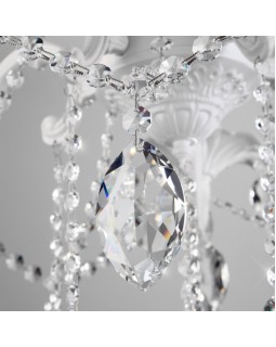 Подвесная люстра Eurosvet 10108/5 белый/прозрачный хрусталь Strotskis-foto4