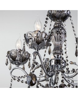 Подвесная люстра Eurosvet 10103/5 хром/дымчатый хрусталь Strotskis-foto3