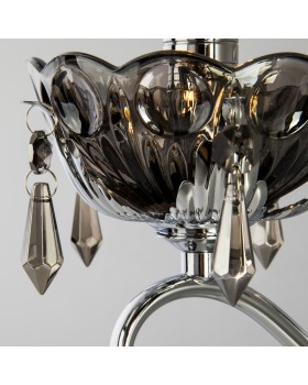 Бра Eurosvet 10103/1 хром/дымчатый хрусталь Strotskis-foto2