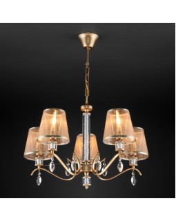Подвесная люстра Eurosvet 60103/5 перламутровое золото-foto2
