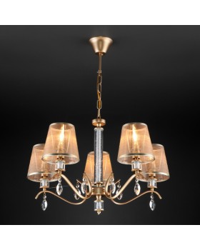 Подвесная люстра Eurosvet 60103/5 перламутровое золото-foto2