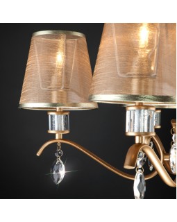 Подвесная люстра Eurosvet 60103/5 перламутровое золото-foto3