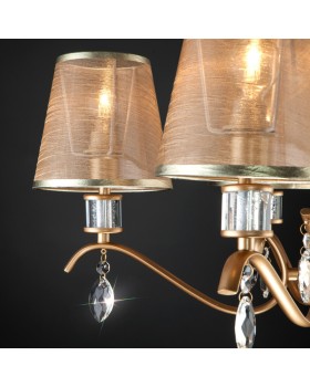 Подвесная люстра Eurosvet 60103/5 перламутровое золото-foto3