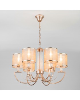 Подвесная люстра Eurosvet 60099/6 перламутровое золото-foto3