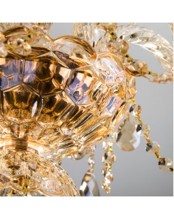 Подвесная люстра Eurosvet 10097/6 золото/тонированный хрусталь Strotskis-foto3