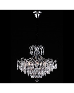 Подвесная люстра Eurosvet 10080/6 хром/прозрачный хрусталь Strotskis-foto2