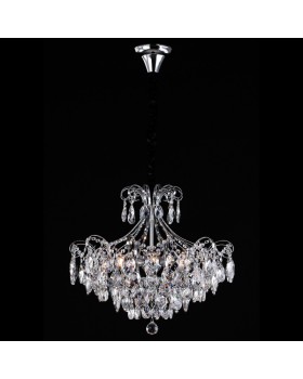 Подвесная люстра Eurosvet 10080/6 хром/прозрачный хрусталь Strotskis-foto2