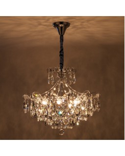 Подвесная люстра Eurosvet 10080/6 хром/прозрачный хрусталь Strotskis-foto3