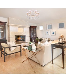 Подвесная люстра Eurosvet 3637/7 белый с золотом/прозрачный хрусталь Strotskis-foto2