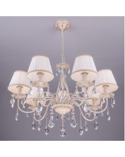 Подвесная люстра Eurosvet 3637/7 белый с золотом/прозрачный хрусталь Strotskis-foto3