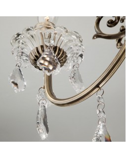 Подвесная люстра Eurosvet 3281/8 античная бронза/прозрачный хрусталь Strotskis-foto3
