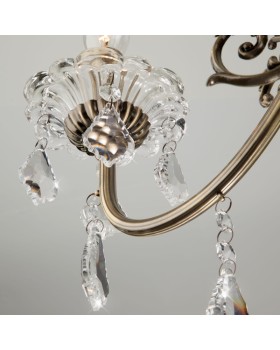 Подвесная люстра Eurosvet 3281/8 античная бронза/прозрачный хрусталь Strotskis-foto3