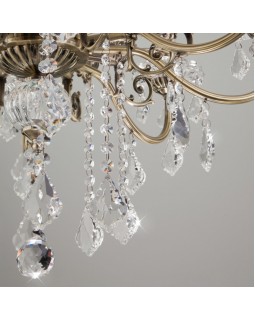 Подвесная люстра Eurosvet 3281/8 античная бронза/прозрачный хрусталь Strotskis-foto4