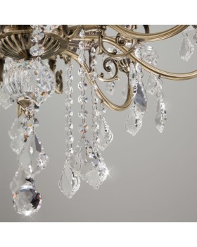 Подвесная люстра Eurosvet 3281/8 античная бронза/прозрачный хрусталь Strotskis-foto4