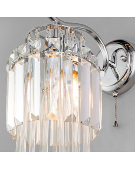 Бра Eurosvet 10119/1 хром/прозрачный хрусталь Strotskis-foto2