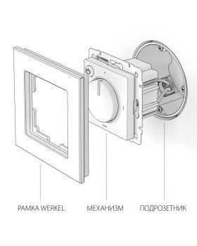 W1151101/ Электроустановочные изделия - Терморегулятор электромеханический для теплого пола (белый)-foto7