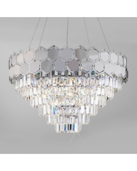 Подвесная люстра Eurosvet 10124/8 хром/прозрачный хрусталь Strotskis Smart (10113/8)-foto3