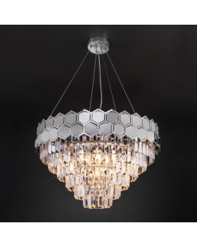 Подвесная люстра Eurosvet 10124/8 хром/прозрачный хрусталь Strotskis Smart (10113/8)-foto4