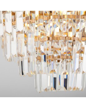 Подвесная люстра Eurosvet 10124/8 золото/прозрачный хрусталь Strotskis Smart (10113/8)-foto2