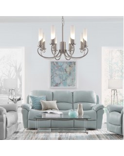 Подвесная люстра Eurosvet 60117/8 никель-foto4